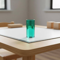 Acrylic Cylinder Block Early Learning Transparent Stacking Cylinder Bright Colors Stacking Blocks for Preschoolers, Young Children, Playroom