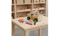 Wooden Screw Truck Wood Material Wooden Construction Truck Educational Play for Children, Kids, Leisure Activity