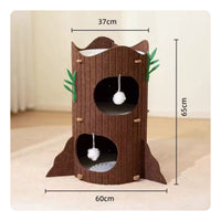 Multi-Level Felt Feline Perch Semi-Enclosed Design Multi-Level Feline Tree