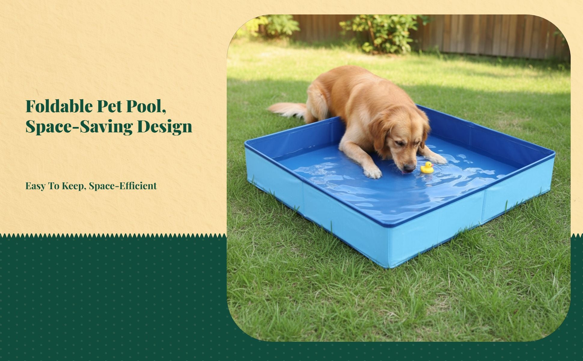 Leakproof foldable dog pool
