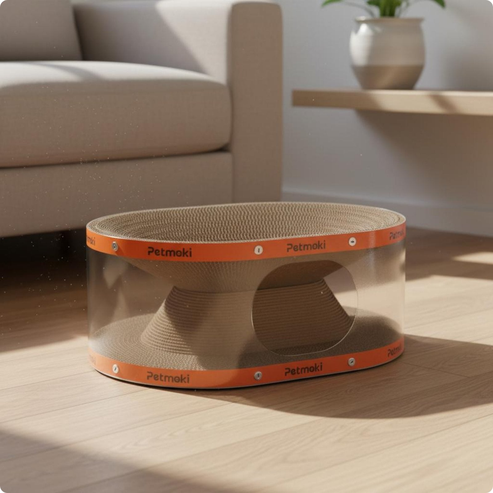 Cat Tunnel Scratcher Multi-Functional Cat Scratching Bed Self-Entertaining Pet Accessory for Cats, Indoor