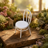 Miniature Iron Chair Slender Legs Dollhouse Chair 1:12 Scale