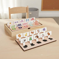 60 Pieces Cognitive Pairing Box Attention Training Color Shape Sorting Box