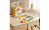 Number and Letter Threading Toy Early Learning ABC Lacing Blocks