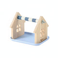 Frosted Parrot Grinding Stand Gnaw Bird Training Gym Non-Shedding Grit Wooden Bird Training Playstand for Parakeets, Small Birds