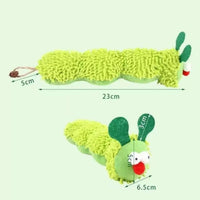 Soft Fabric Toy Interactive Play Chenille Cat Pillow for Kittens
