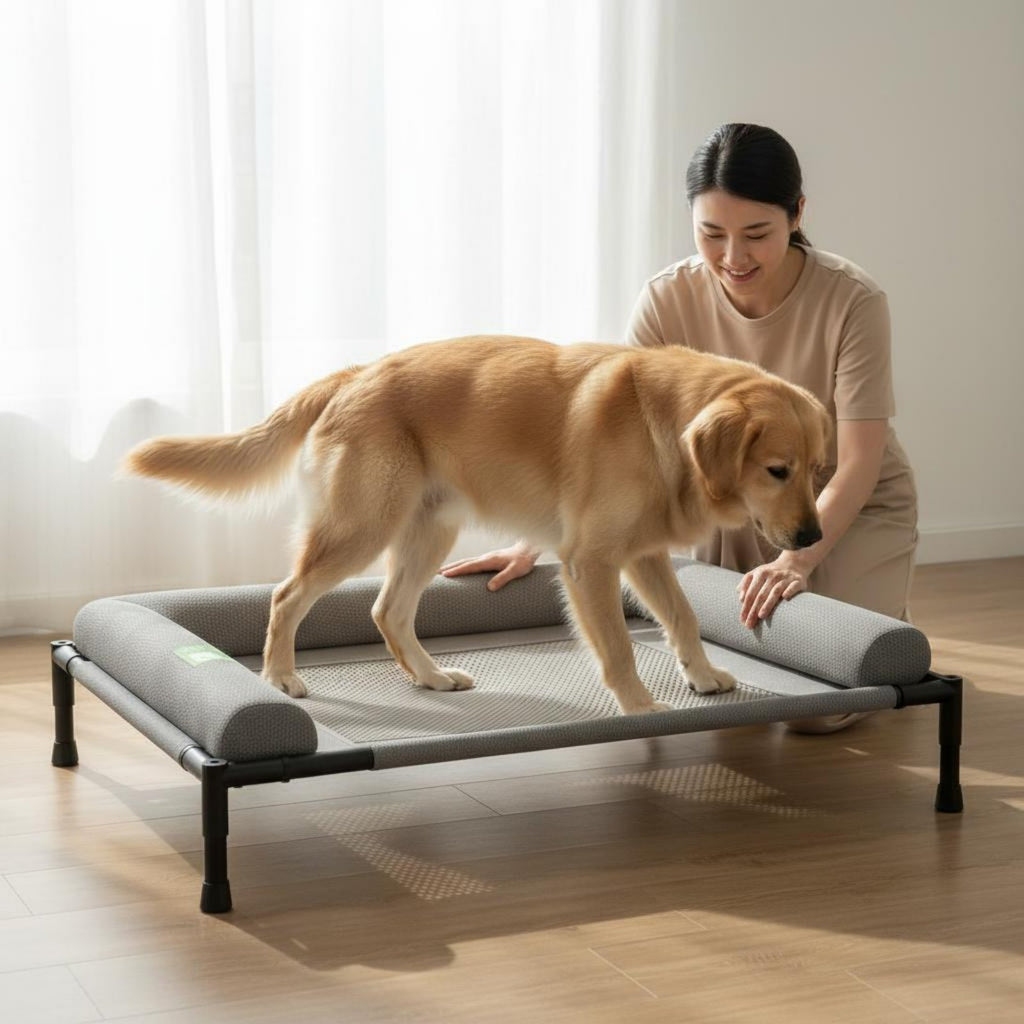 Elevated Dog Bed Easy to Clean Dog Camping Bed Waterproof for Indoor