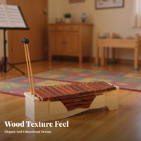 13-Bar Soprano Xylophone Resonator Box Colorful Bar Xylophone Diatonic Scale Includes 2 Mallets for Beginners, Classroom, School