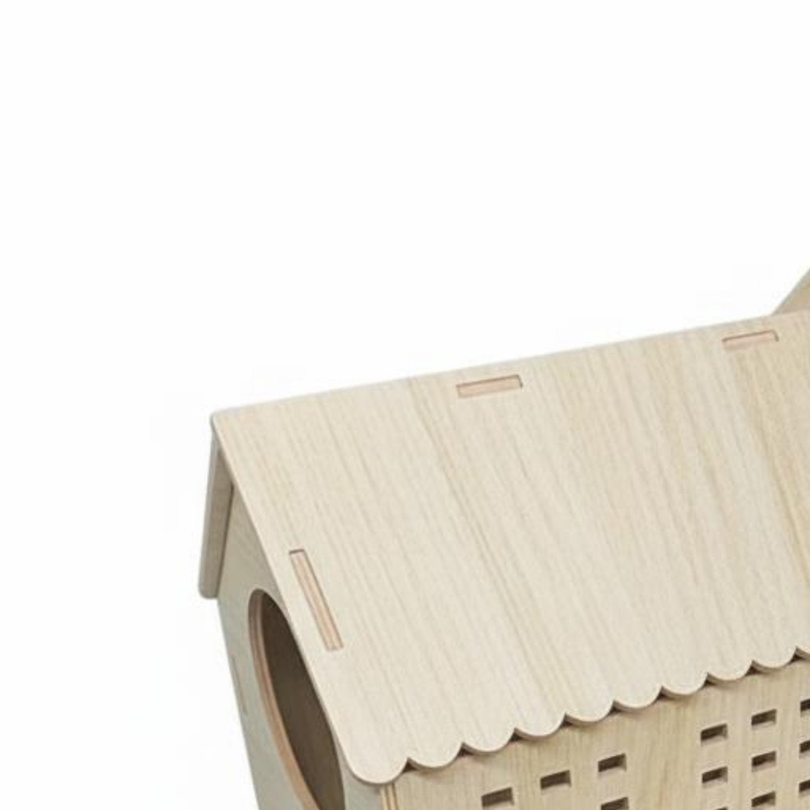 Wooden Hamster House Natural Wood Material DIY Hamster Villa Safe Polished Edges
