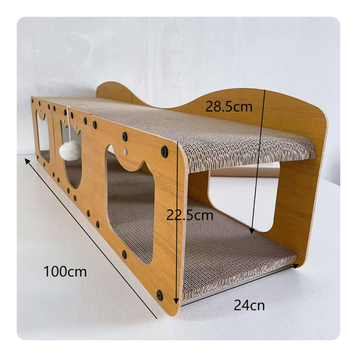 Cat Tunnel Scratcher Double Layer Cat Scratcher Sofa Wear Resistant Feline Furniture for Cats, Indoor