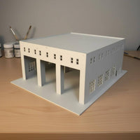 Double Decker Bus Workshop Display Scene Display Bus Depot Model for Collectors