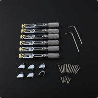 6 Pieces Stringless Guitar Bridge Adjustable Split Bridge Saddle Musical Equipment for Custom Build