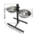 Stainless Steel Dog Bowl Set Sturdy Feline and Dog Feeding Station Easy to Clean