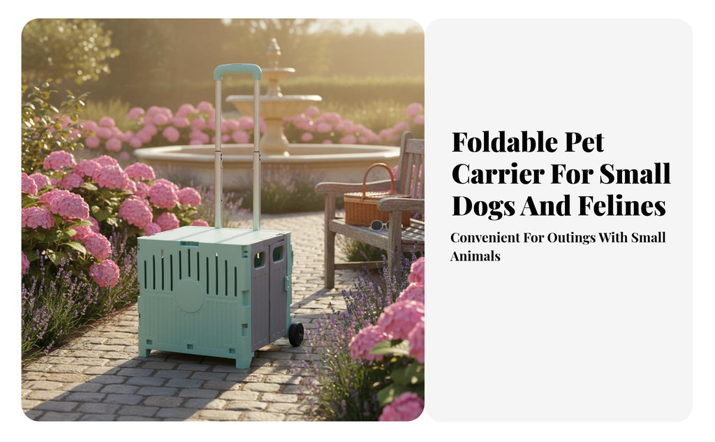 Detachable Pet Stroller Lightweight Wheeled pet compartment 360° pivoting rotating casters