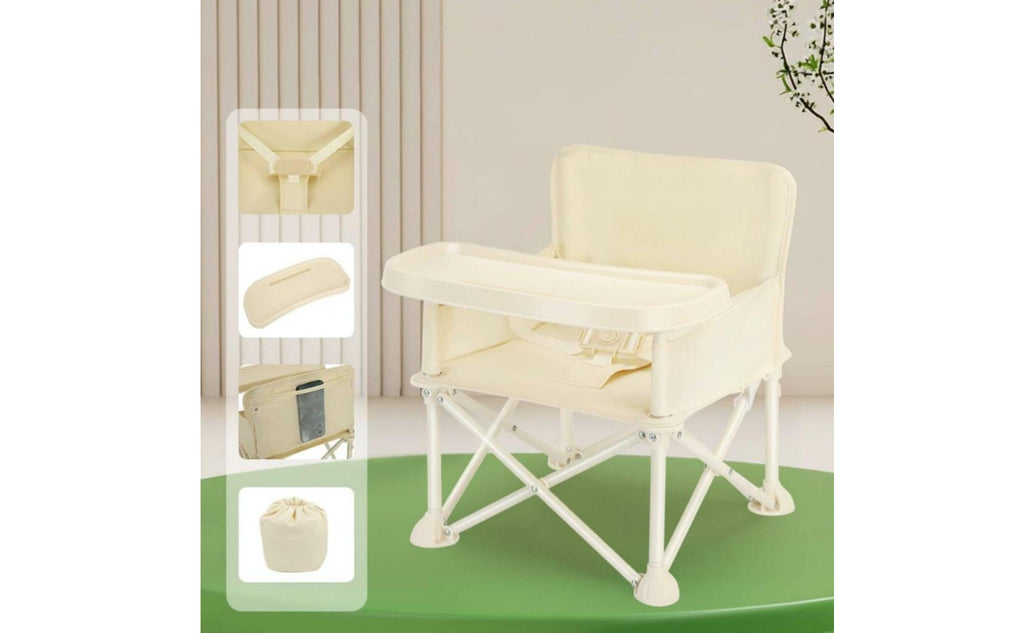 Baby Beach Chair Foldable Folding Baby Chair 5-Point Harness for Babies, Infants