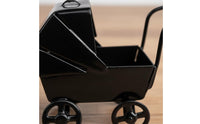 1:12 Scale Infant Carriage Realistic Detail 1:12 Scale Doll Pram Smooth Polished Metal Doll Carriage for Dioramas