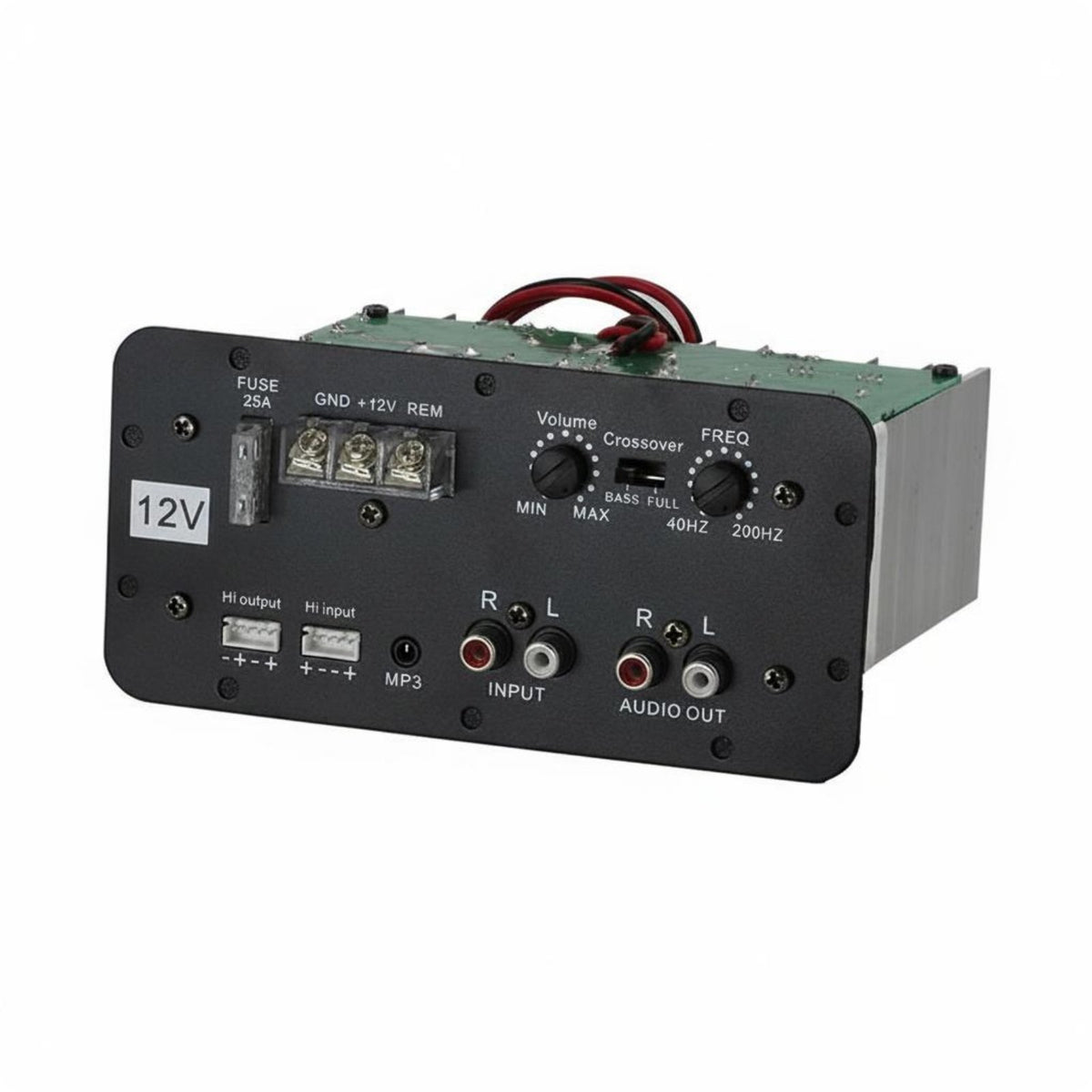 12V Bass Amplifier AUX Input Bass Amp Board Easy Installation