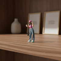 1/64 Scale Hand Painted Figure Display Collectible Fashion Girl Figurine Realistic Details 1:64 Girl Figurine