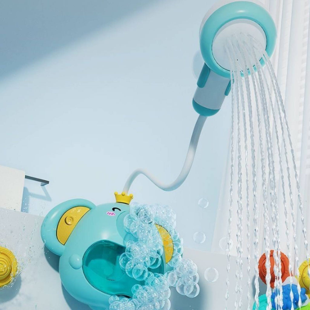 2-in-1 Bubble Machine Shower Fun Sound and Light for Bathroom, Young Children
