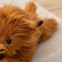 Soft Cow Stuffed Creature Cute Design Highland Cow Stuffed Toy Soft Feel