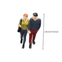 Miniature Couple Figurine 3D Display Piece Resin Couple Statue Freestanding
