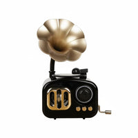 Vintage Gramophone Music Box Nostalgic Charm Retro Vinyl Disc Player Ornament