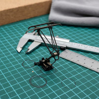 HO Scale Pantograph Metal Body Model Train Antenna Rack PP Base
