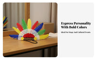Gender-Neutral Feather Headdress Real Feathers Tribal Chief Headpiece Easy to Wear for Performers, Stage Performance, School Plays