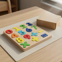 Rectangular Wooden Shape-Matching Board Removable Pieces Learning Toy Fine