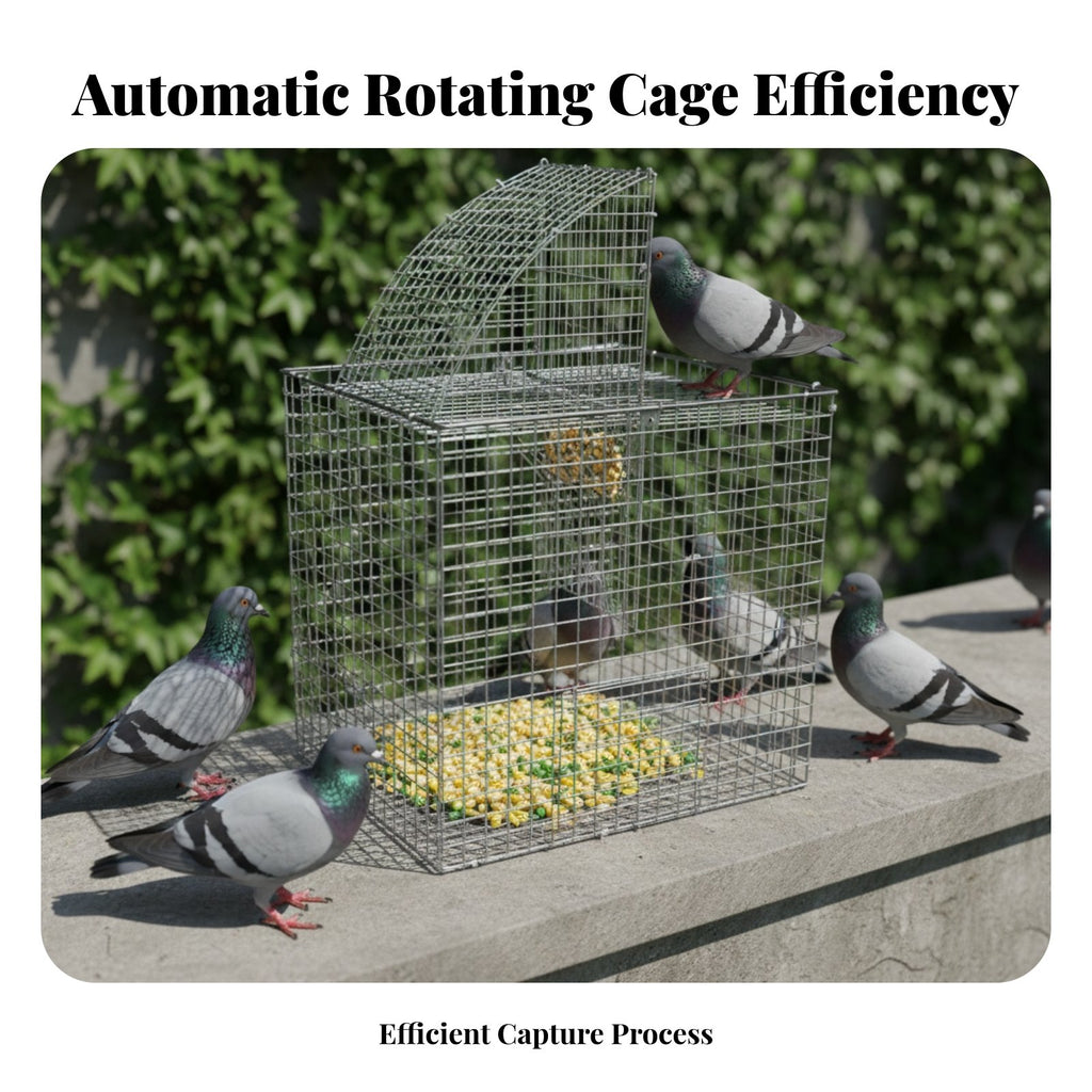 Skylight Design Pigeon Capture Device Enclosure Heavy-Duty Wire Single-Way Entrance Bird Capture Device Sturdy Metal Frame
