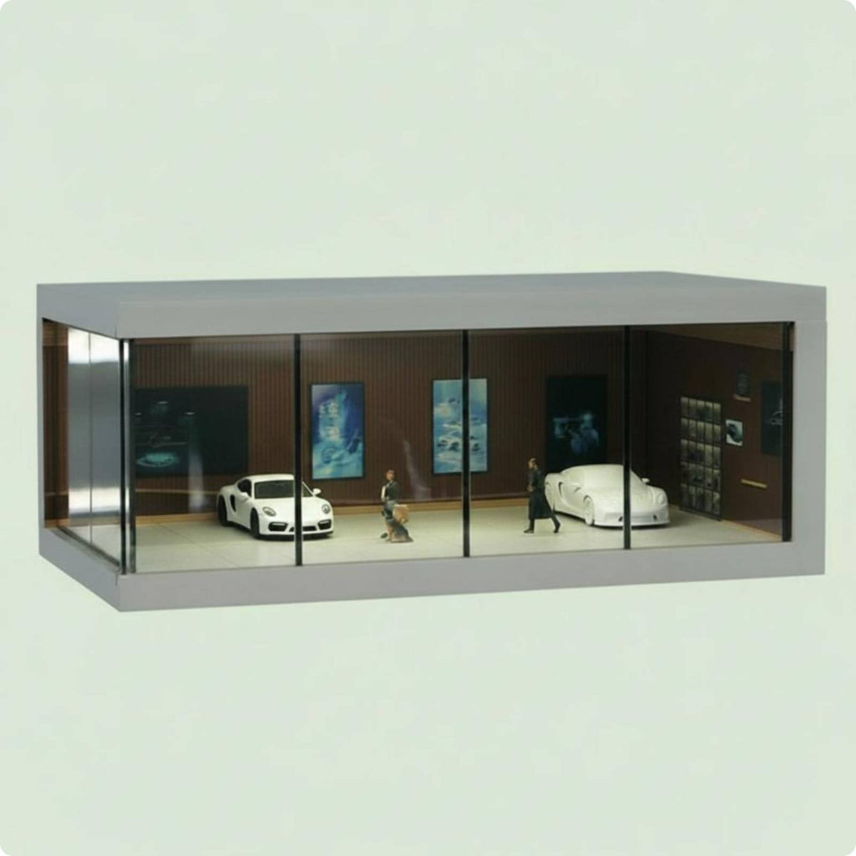 Parking Garage Display Scene Detailed Scene Design 1:64 Car Display Case