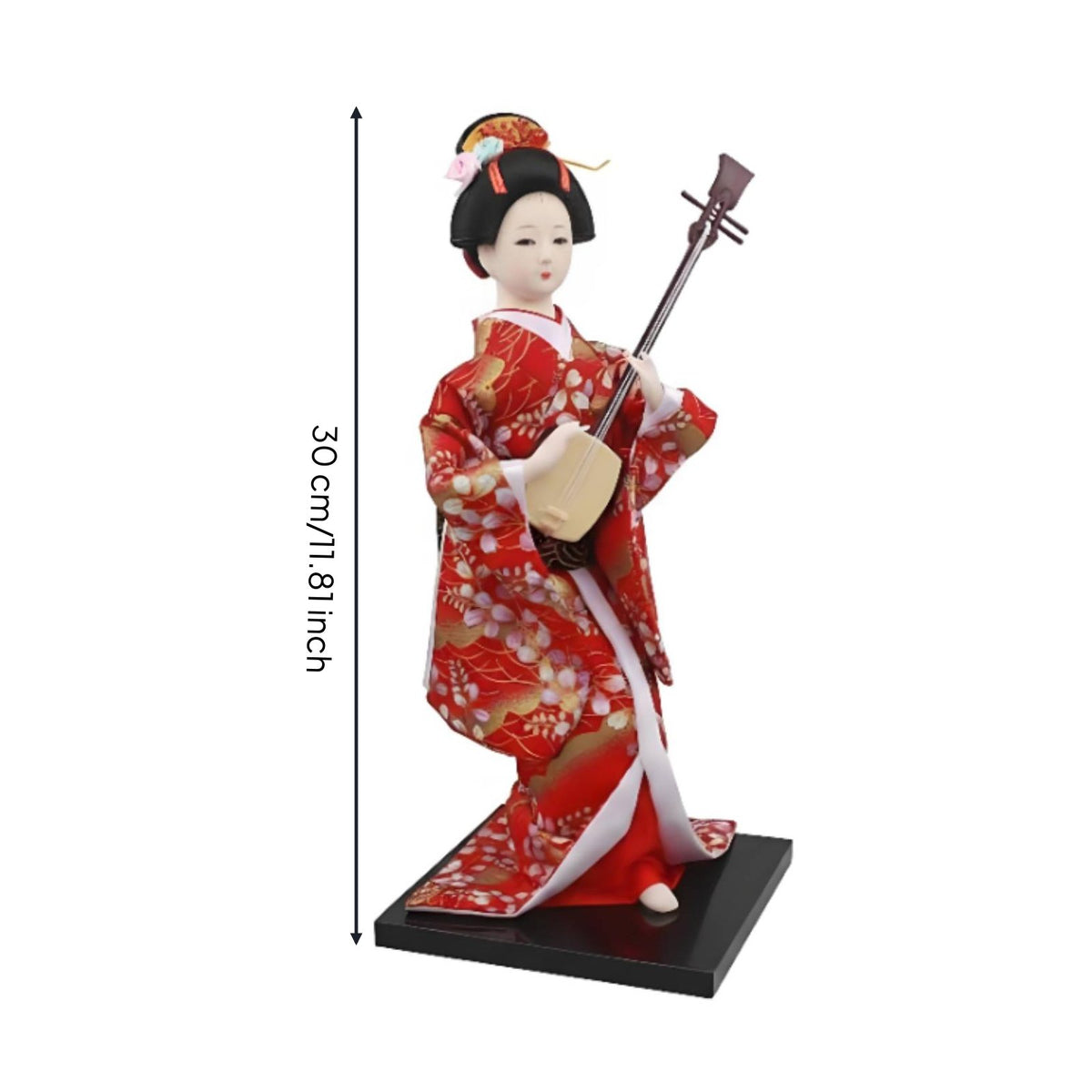 Japanese Geisha Doll Authentic Design Traditional Japanese Statue Vibrant Colors