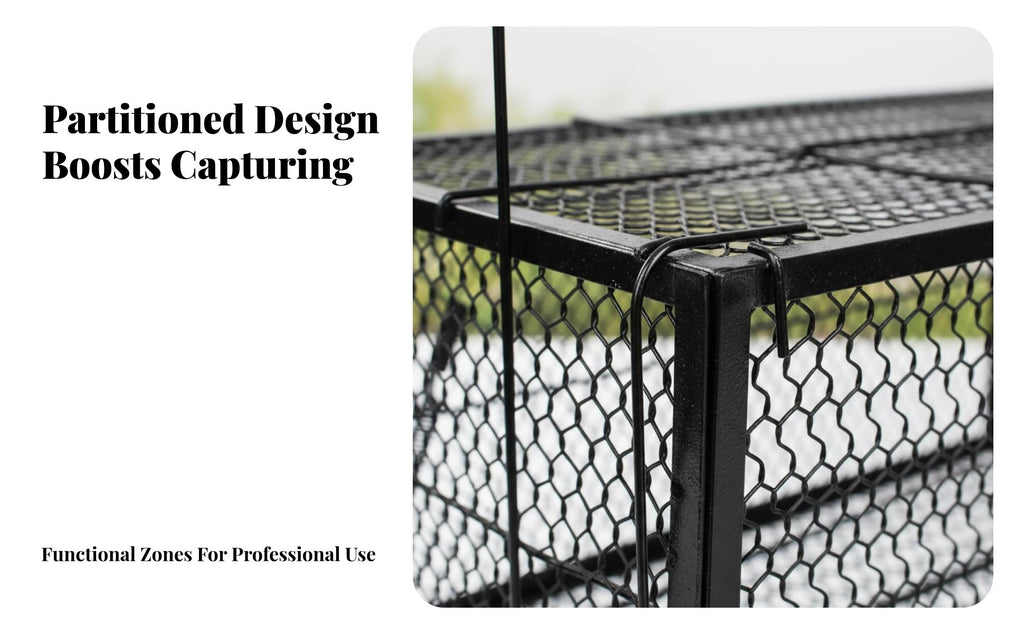 Folding feline enclosure Sensitive actuator wildlife containment unit firmly fastenedresistant fastening mechanism for Garden