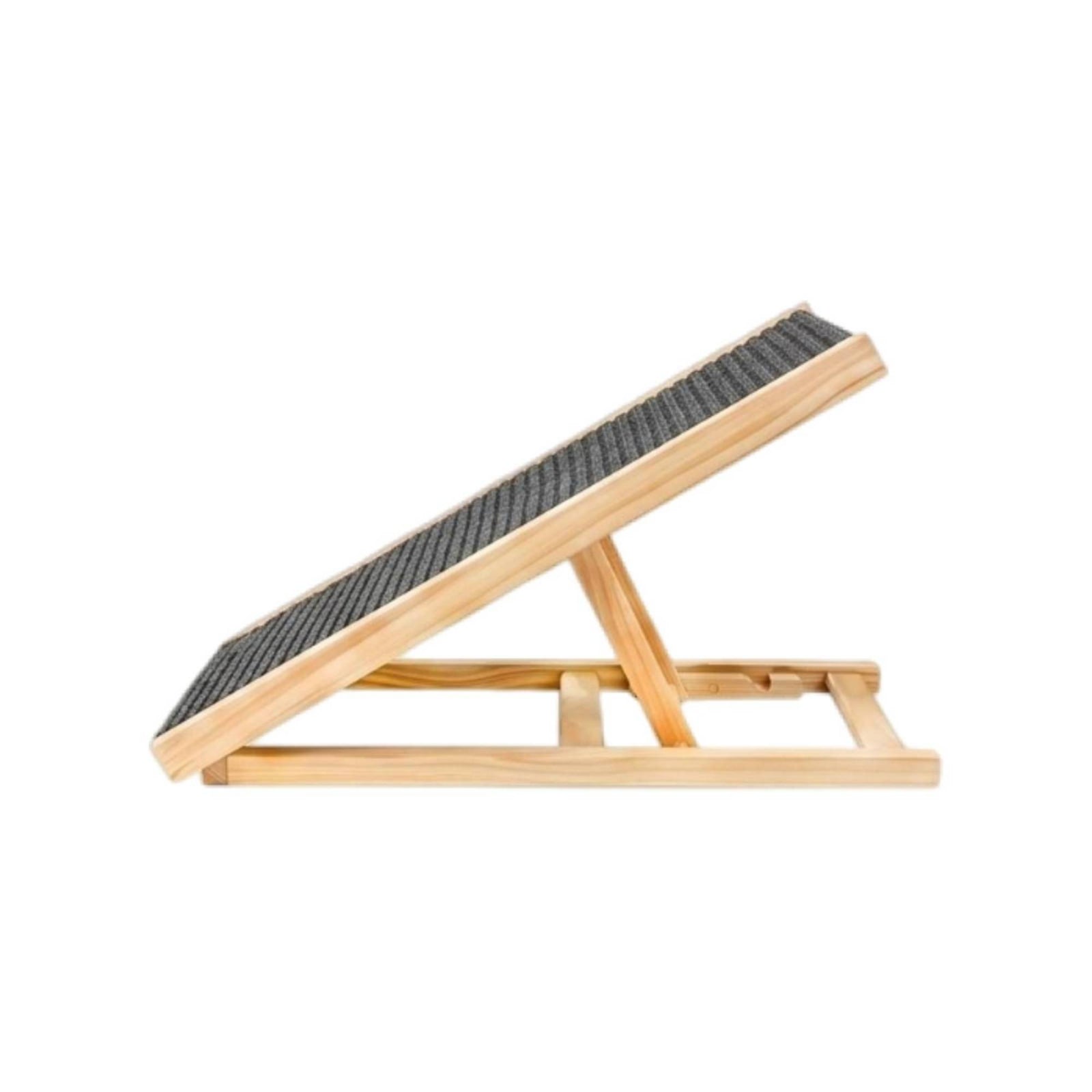 Folding Pet Ramp Natural Wood Non-Slip Dog Steps Textured for Sofa