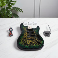 Crackle Finish Guitar Body Contoured Musical Instrument Part Glossy