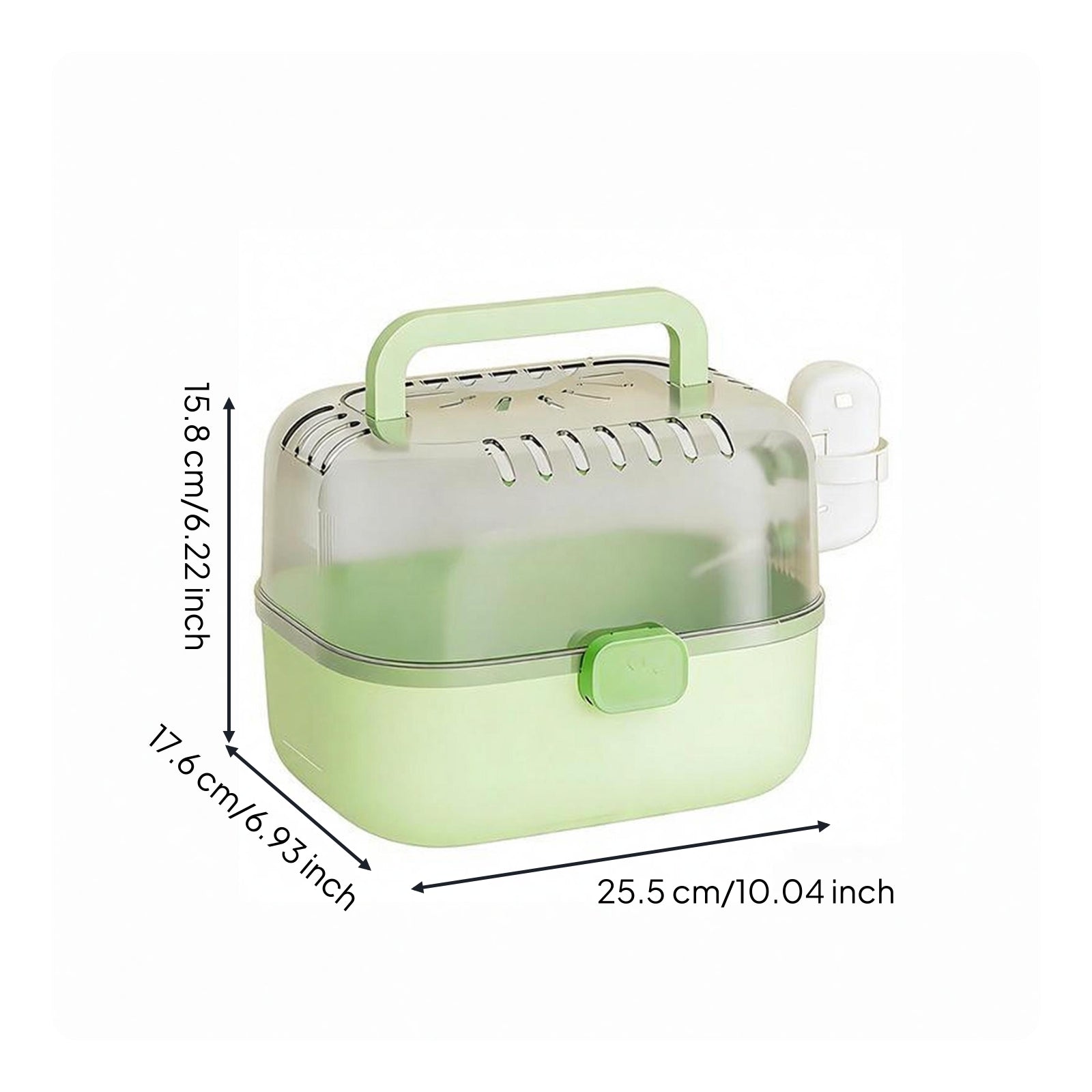 Hard-Sided Hamster Carrier Ventilated Small Animal Carry Case for Travel