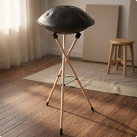 Folding Wooden Handpan Stand Stable Support Music Equipment Anti-Slip Feet