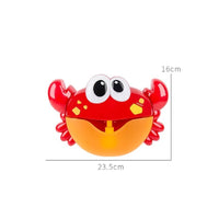 Musical Crab Bath Toy Plays Music Crab Bubble Machine Single-Button Operation