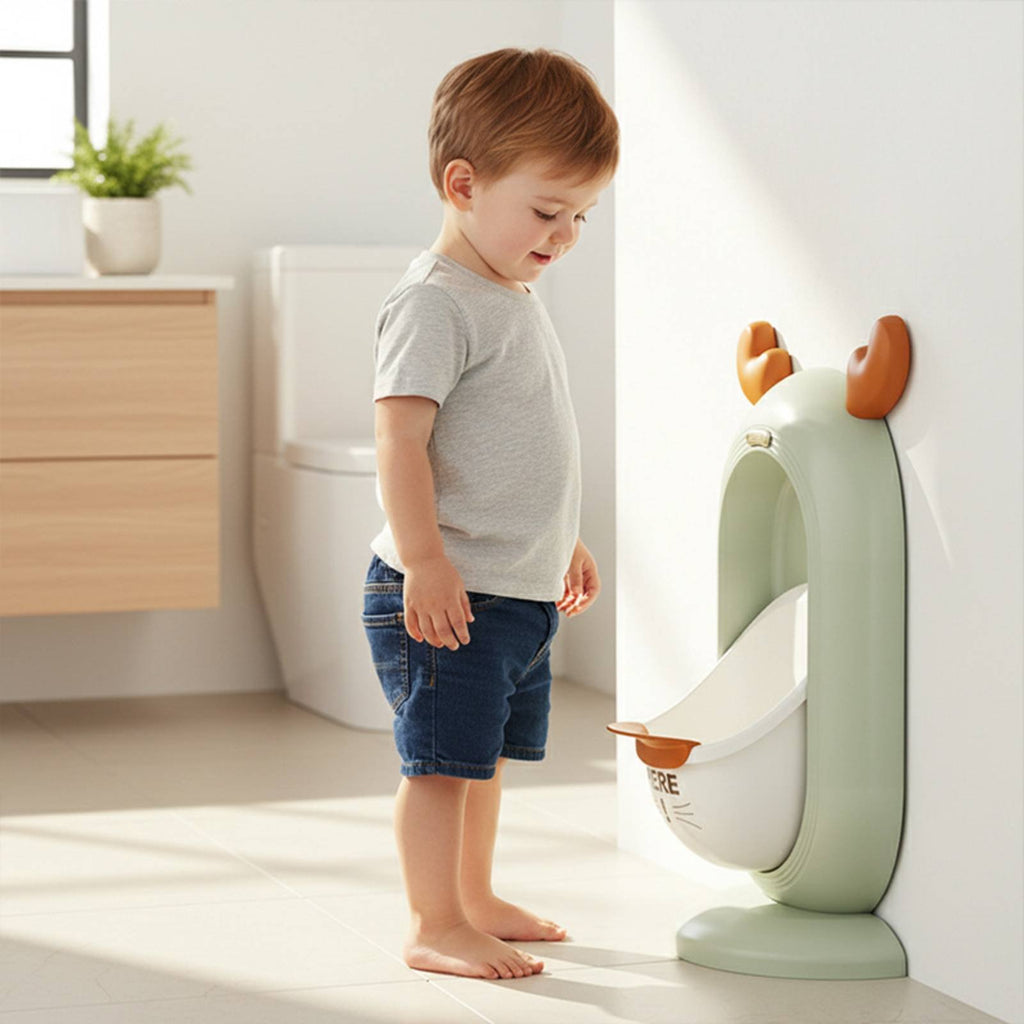 Easy to Clean Boys Standing Urinal Splash Proof Wall-Mounted Training Urinal Material for Toddlers