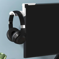 Clamp-on Monitor Headphone Stand Rotatable Design Monitor Clamp Headphone Hanger