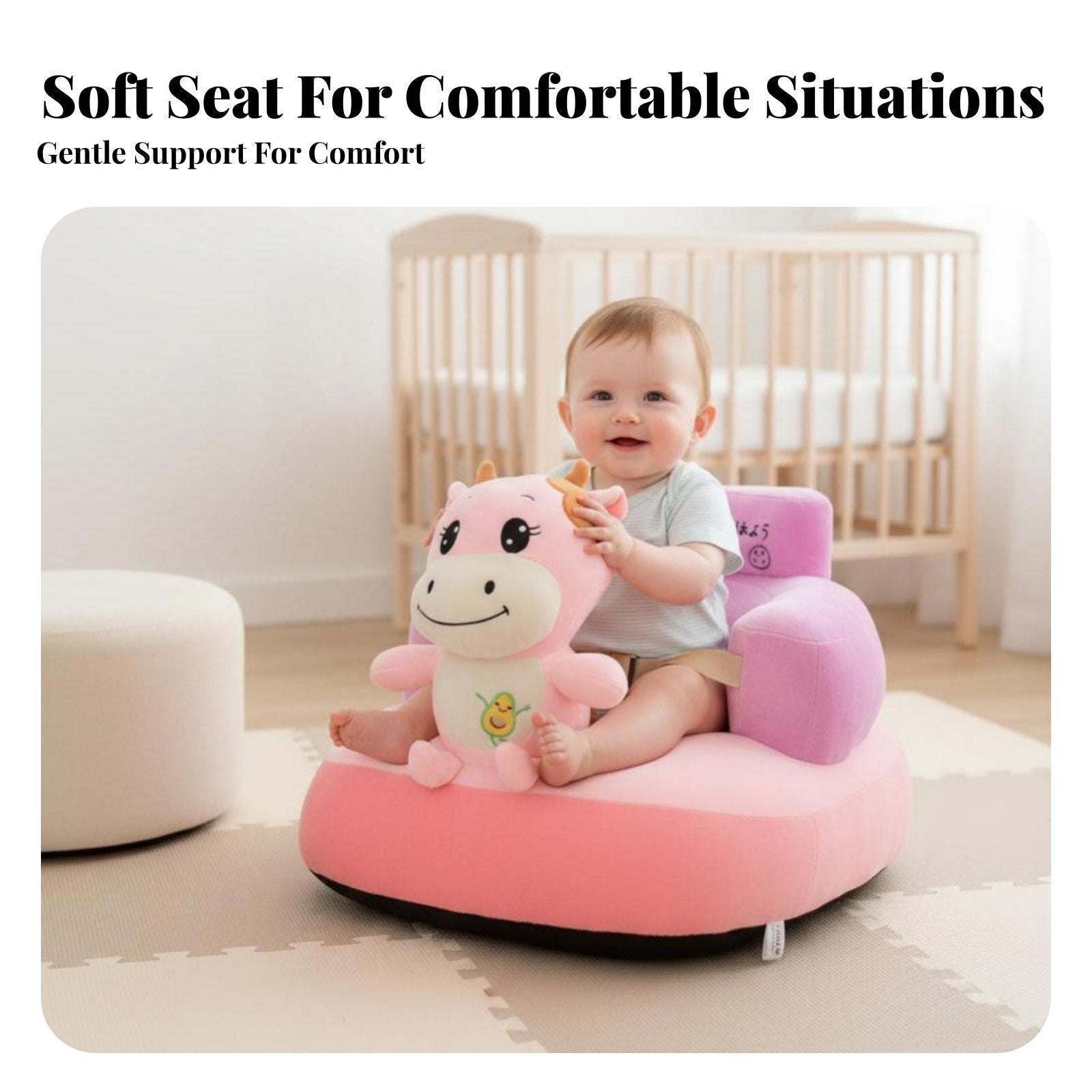 Furry Creature Sofa Chair Soft and Comfortable Baby Floor Seat Easy to Clean
