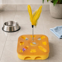 Interactive Feline Maze Box Polished Finish Maze Box Feline Toy Easy to Clean