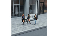 3 Pieces Pedestrian Figures Molded Accessories Hand-Painted Resin Figures