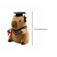 Graduation Capybara Stuffed Cute Graduation Cap Capybara Soft for Rest Time