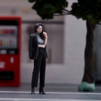 Resin Figurine Heeled Shoes Miniature Woman Figurine Colored Collectible Decor