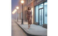 Walk Girl Figure High Detail Fashion Girl Miniature Setting Prop Painted Miniature Person