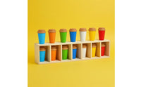 Color Matching Bottle Game Portable Wooden Tray Toy Long-Lasting