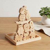 Wood Creature Equilibrium Educational Play Animal Stacking Blocks Wooden Stacking Blocks for Young Children