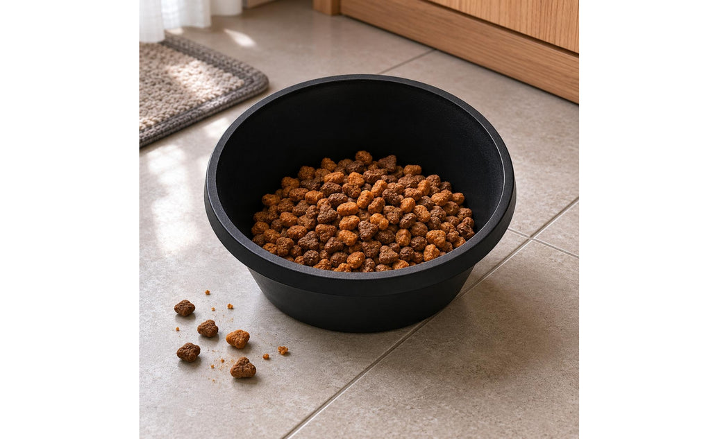 Rubber Feed Pan Pet Bowl Textured Pet Feeding Bowl Tapered Base