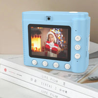 Kids Instant Print Camera Three-in-One Double-Lens Design Print Camera Energy-Efficient Children's Gadget for Travel
